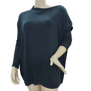 NWT Bryn Walker Tunic Top Womens XL Dimitri Green Oversized Lagenlook Dolman